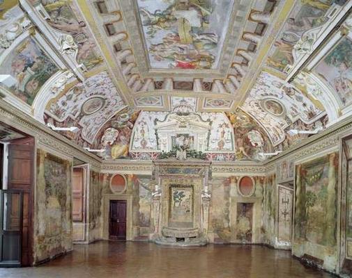 The main salon, designed by Pirro Ligorio (c.1500-83) for Cardinal Ippolito II d'Este (1509-72) and von 
