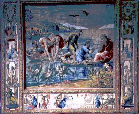 The Miraculous Draught of Fishes, from the Brussels Tapestries, replicas of Raphael's Vatican series von 