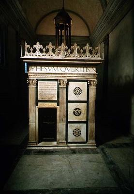 Tomb modelled on the Sanctuary of the Holy Sepulchre in the Rucellai Chapel, by Leon Battista Albert von 