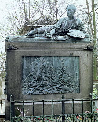 Tomb of Jean Louis Andre Theodore Gericault (1791-1824) (stone and bronze) von 