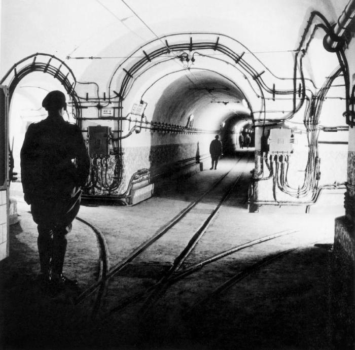 underground galleries in line Maginot von 