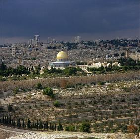 View of the city and The Dome of the Rock, built AD 692