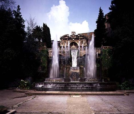 View of a fountain with the 'Fontana dell'Organo' (Fountain of the Organ) in the background, designe von 