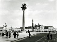 View of the Molo and the Column of the Lion of St. Mark looking towards the island of S. Giorgio Mag