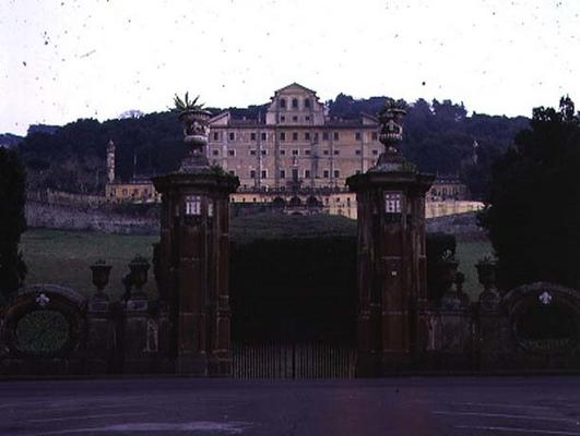 View of the villa from the lower piazza, designed for Cardinal Pietro Aldobrandini by Giacomo della von 