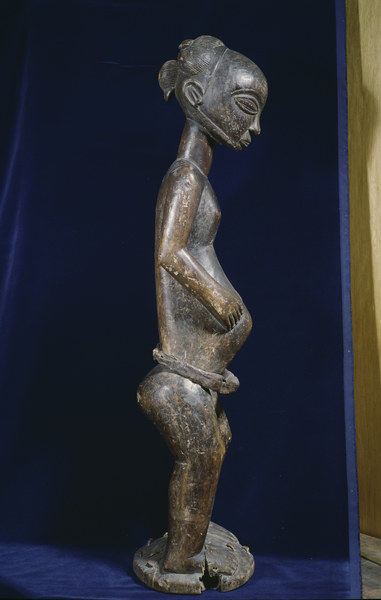 Weibliche Statuette, Luba / Holz von 