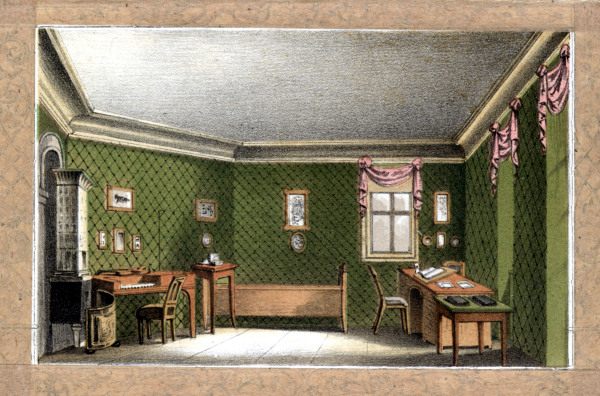 Weimar, Schillerhaus, Arbeitzimmer 1860 von 