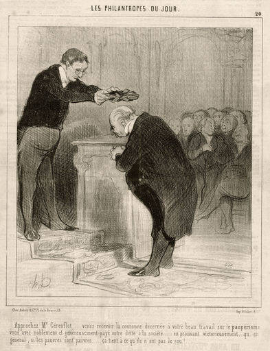 Wohltaetigkeit / Karik.v.Honore Daumier von 