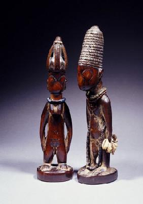Yoruba Female And Male Ibeji Figures