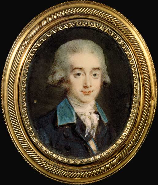 Portrait miniature of Count Hans Axel von Fersen (1755-1810) von Noël Hallé