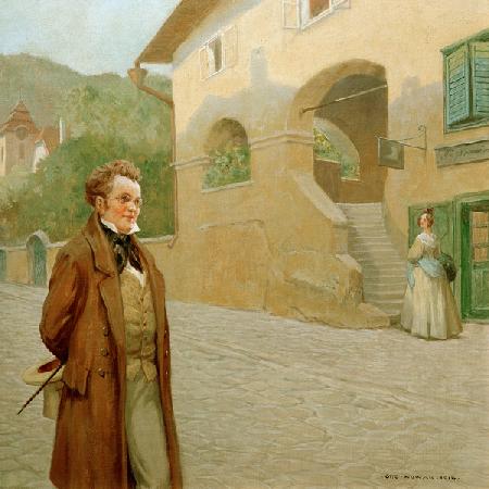 Schubert auf Spaziergang durch ein niederösterreichisches D 1914-01-01
