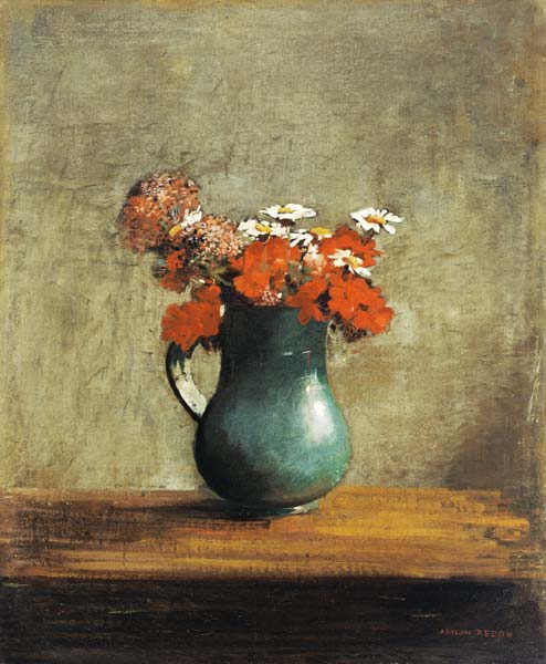 Flowers in a vase von Odilon Redon