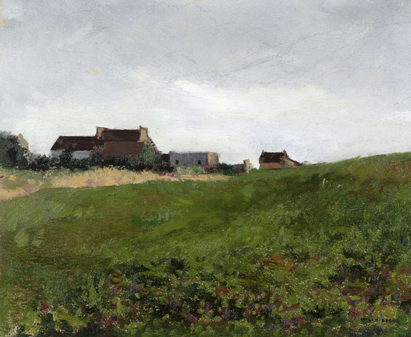 Bretonische Landschaft mit Gehöft von Odilon Redon