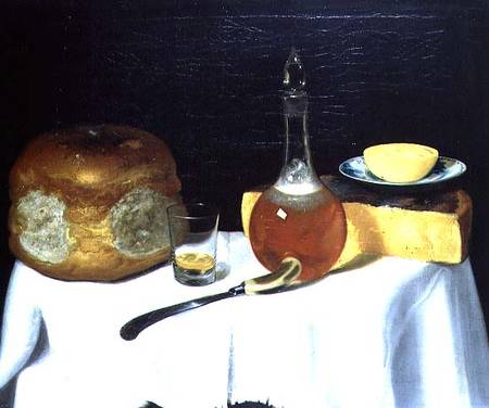 Still life with bread and cheese (pair of 78162) von of Chichester Smith