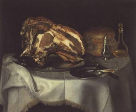 Still Life with Joint of Beef on a Pewter Dish von of Chichester Smith