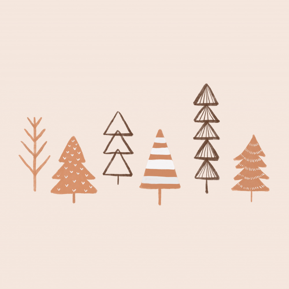 Illustration der Winterbäume von Orara Studio