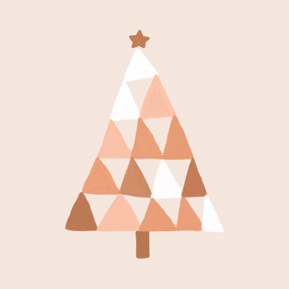 Pastellfarbener Weihnachtsbaum von Orara Studio