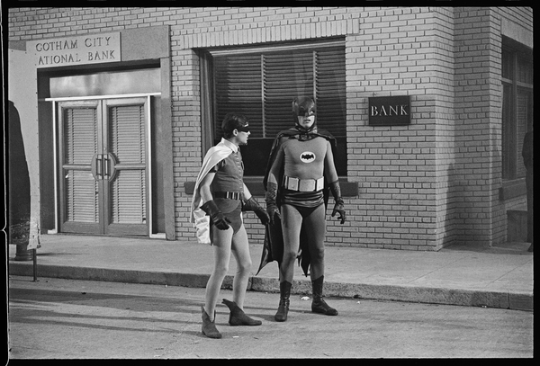 Batman and Robin on set of the TV series von Orlando Suero