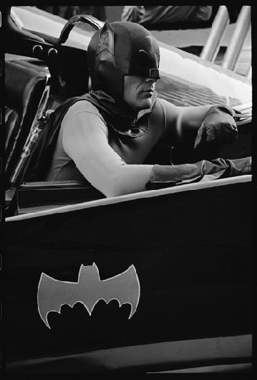 Batman on set of the TV series Batman 1966