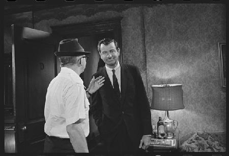 Billy Wilder and Walter Matthau on the set of The Fortune Cookie 1966