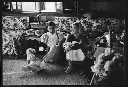Burt Bacharach at home with Angie Dickinson 1966