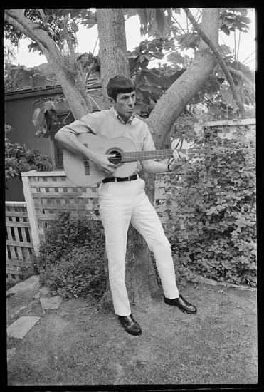 Leonard Nimoy plays guitar 1966