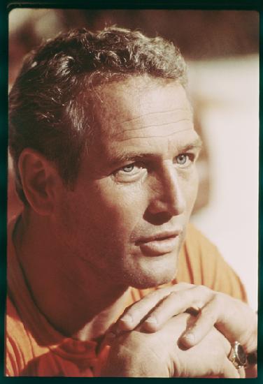 Paul Newman on the set of The Towering Inferno 1974