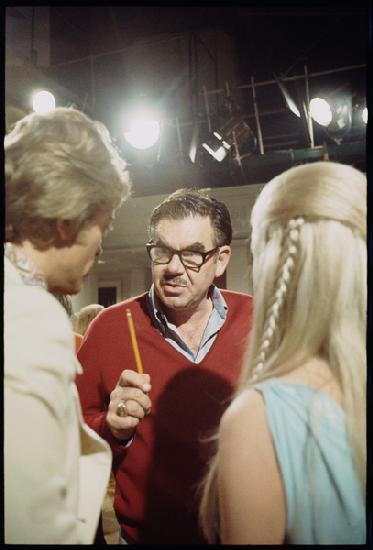Russ Meyer on the set of Beyond the Valley of the Dolls 1970