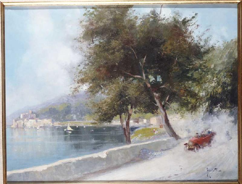 Autorennen am See (Corsa Sul Lago). von Oscar Ricciardi