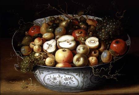 Still Life of Fruit in a Porcelain Bowl von Osias Beert I.