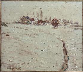 Schneelandschaft bei Grafrath 1904