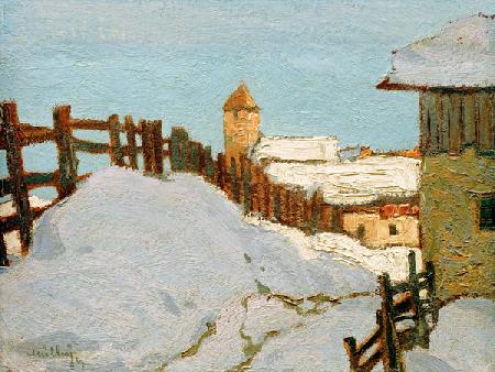Dorf im Winter 1914