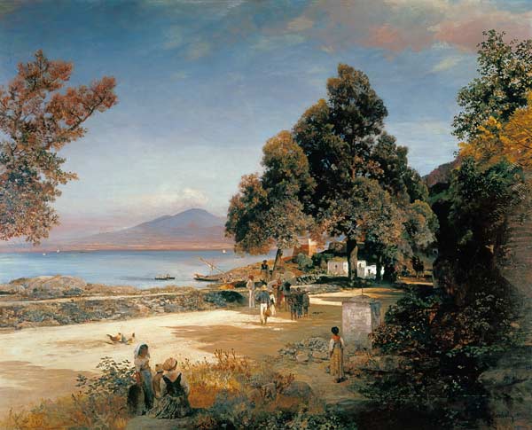 Golf von Neapel von Oswald Achenbach