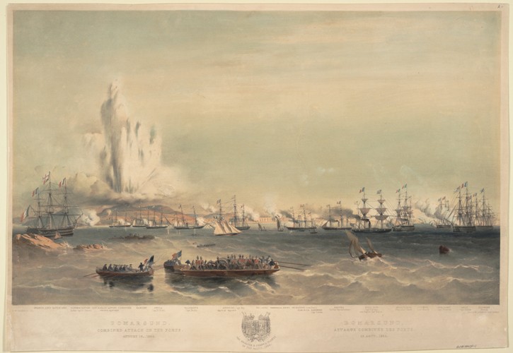 Bomarsund. Angriff auf die Verteidigungsanlagen des Forts am 15. August 1854 von Oswald Walter Brierly