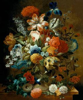 Flower Still Life with Bird Nest 17. Jh