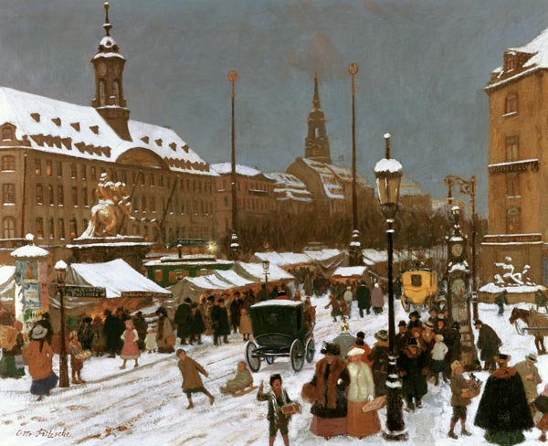 Striezelmarktauf dem Neustädter Markt von Otto Fritzsche
