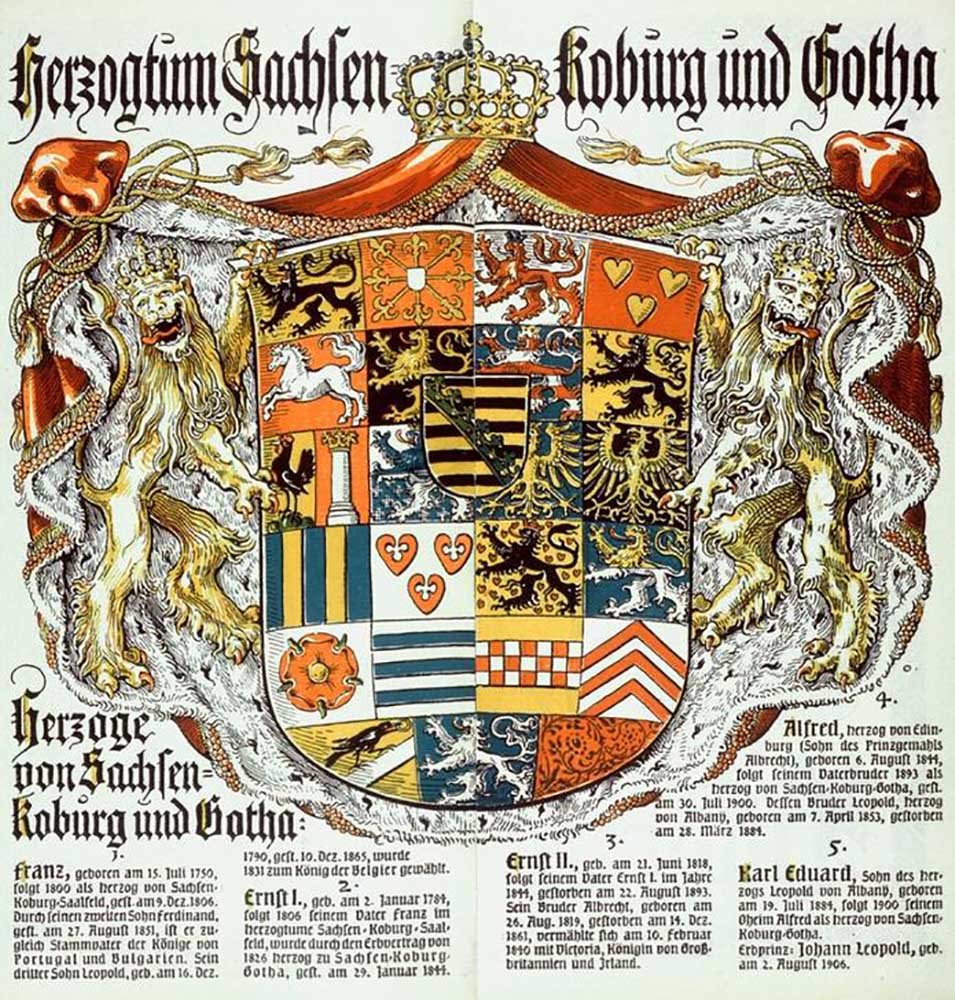 Herzogtum Sachsen Koburg und Gotha / Herzoge von Sachsen-Koburg und Gotha von Otto Hupp