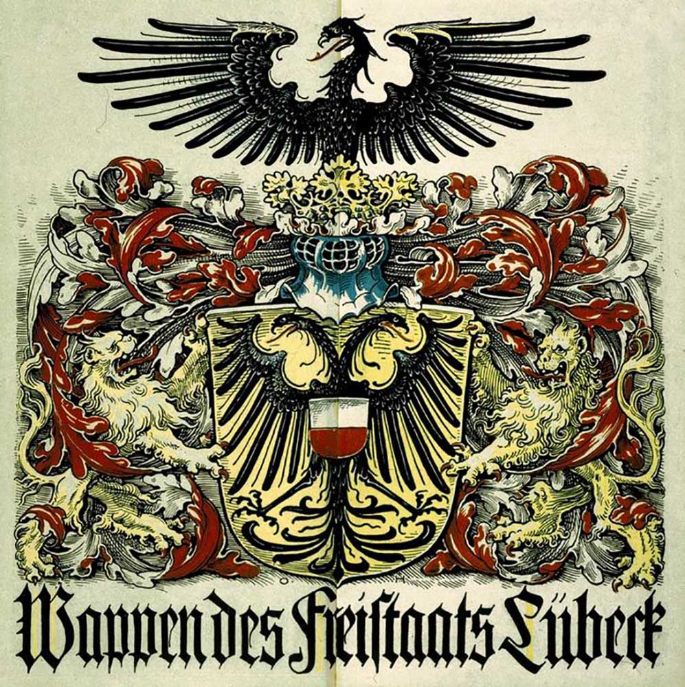 Wappen des Freistaats Lübeck von Otto Hupp