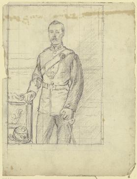 Bildnis eines Mannes in Uniform, Dreiviertelfigur