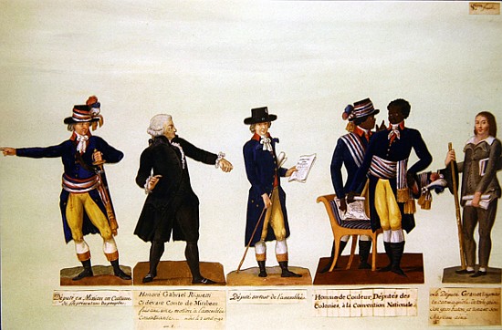 Deputies of the National Convention, Mirabeau and Deputy Granet. c.1794-5 von P. A. Lesueur