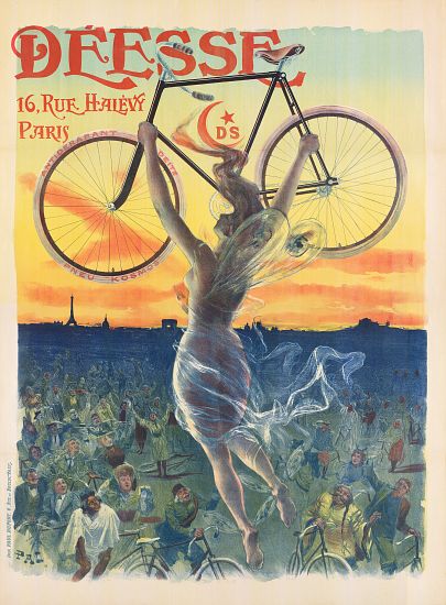 French Art Nouveau Poster for Deesse Bicycles von Pal