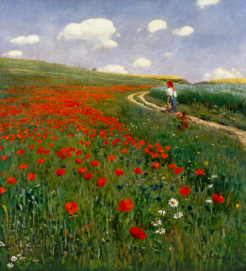 The Poppy Field von Pal Szinyei Merse
