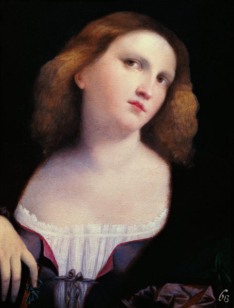 Frauenbildnis. von Palma il Vecchio (eigentl. Jacopo Negretti)