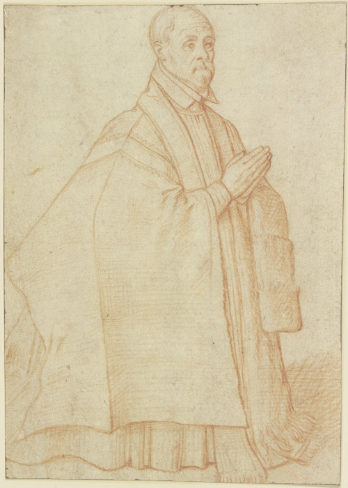Kniend betender, vornehm gekleideter Mann nach rechts (Stifterfigur?) von Palma il Vecchio (eigentl. Jacopo Negretti)