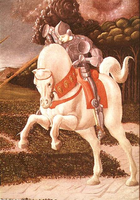 St. George and the Dragon, detail of St. George von Paolo Uccello