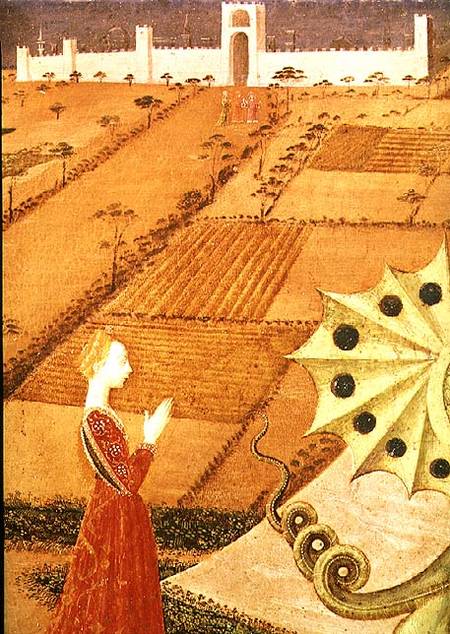 St. George and the Dragon, detail of the princess von Paolo Uccello
