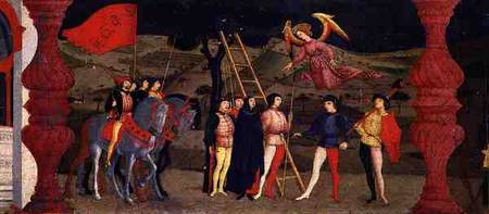 Predella of the Profanation of the Host: The Repentant Christian Woman is Hanged for Pawning the Con von Paolo Uccello