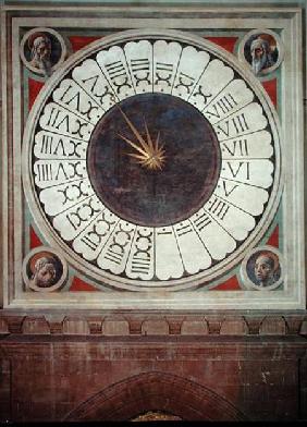 Canonical clock with the heads of four prophets completed