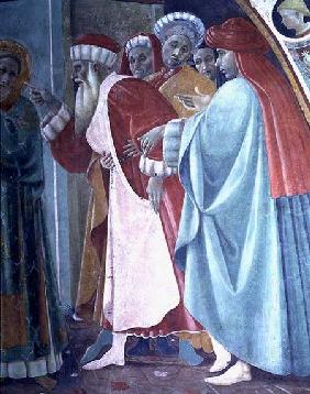 The Dispute of St. Stephen, detail of The Saint Preaching, from the Cappella dell'Assunta (Chapel of 1433-34