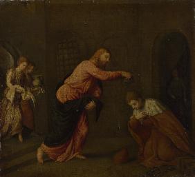 Christus tauft den Heiligen Johannes von Alexandra